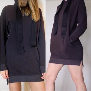 Nation LTD Santa Monica sweatshirt dress black hoodie casual cotton
